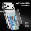 Transparent Wallet Slot Card Holder Stand Phone Case for IPhone 17 Air 16 15 Plus 14 13 12 Pro Max Shockproof Acrylic Hard Cover