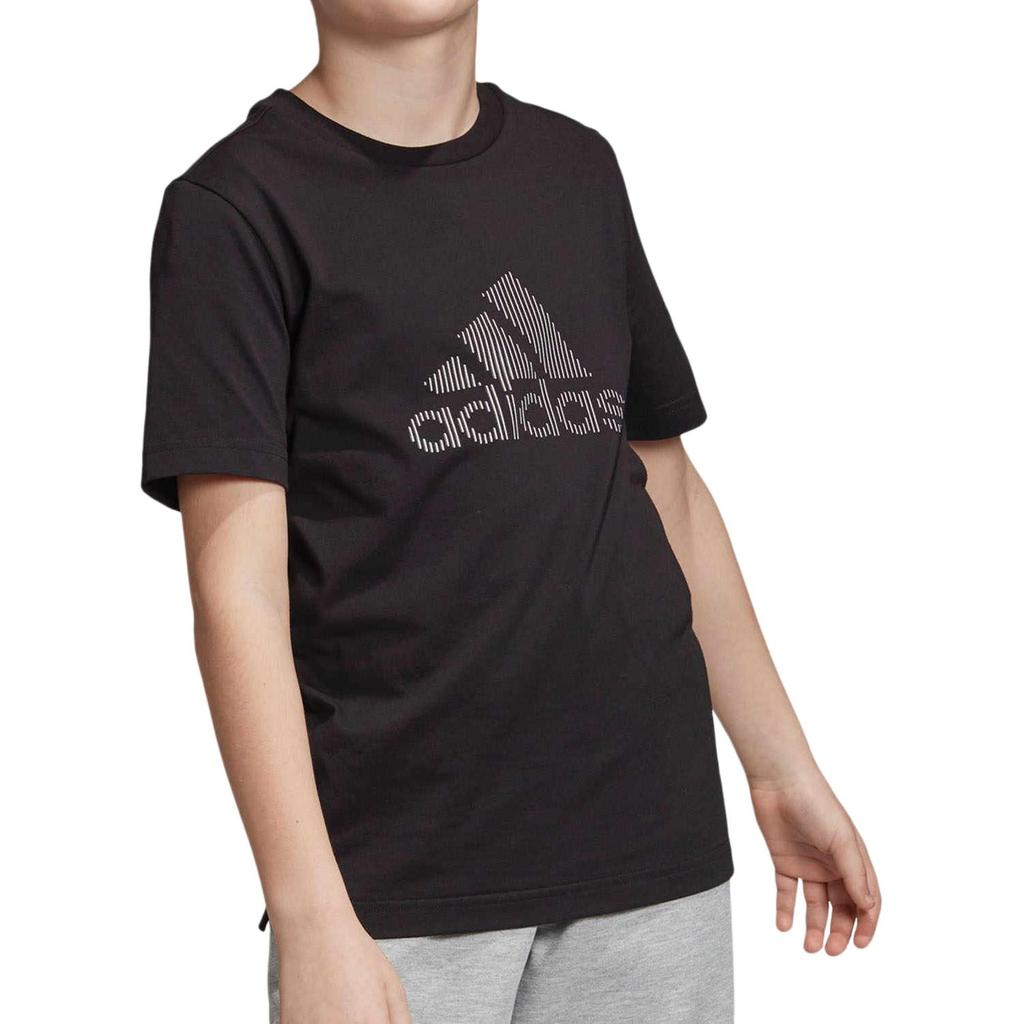 adidas T Shirt Black/White Teenagers DV1669