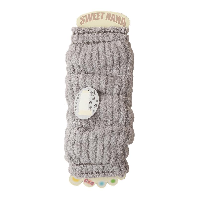 

Winter Thickened Socks Women S Thermal Long Tube Knee Pads Socks Cover Japanese Harajuku Stacking Socks Coral Fleece Boots Cover Women S Socks One size fits all серый