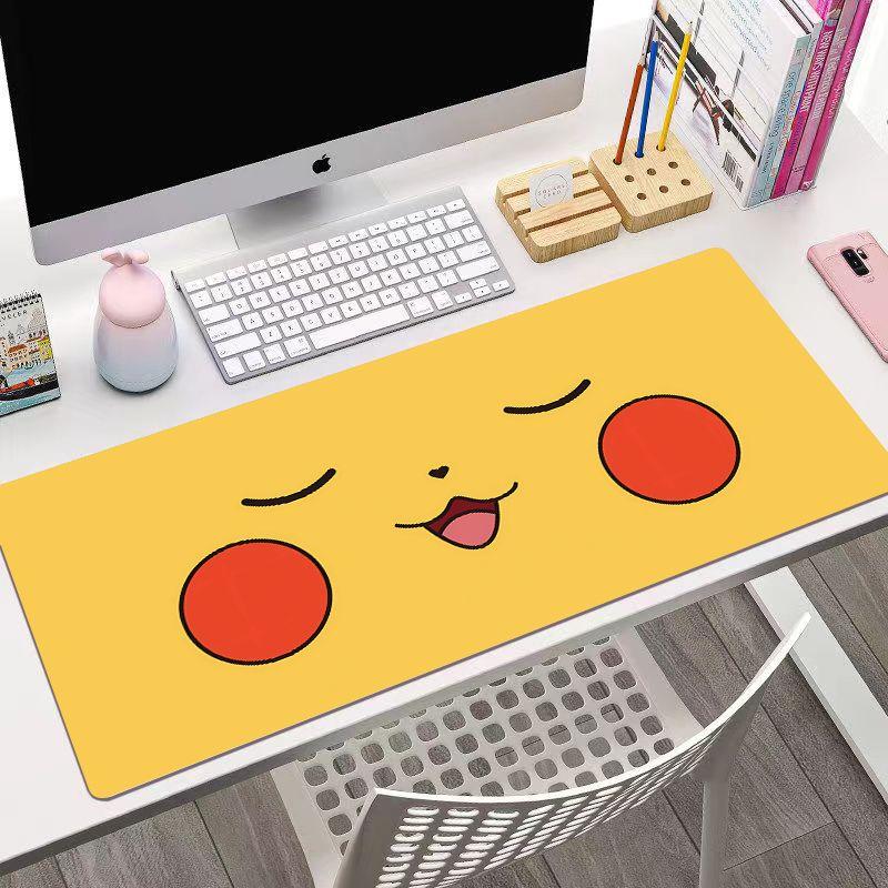 Anim Pokmon Pikachu Leather Mouse Pad Pokmon Gaming Extra Large Gaming Keyboard Desktop Pad Childrens Writing Table Mat