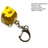 Cheese Keyboard Fidget Keychain Stress Anxiety Relief Portable Travel Kids Adults Mechanical Keyboard Clicker Decompression Button Sensory Toy