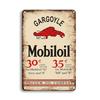 High Definition Tin Sign Vintage Gulf Esso Mobilgas Motor Oil Retro Metal Wall Art Classic Gas Station Pin Up Girl Decor Plaque