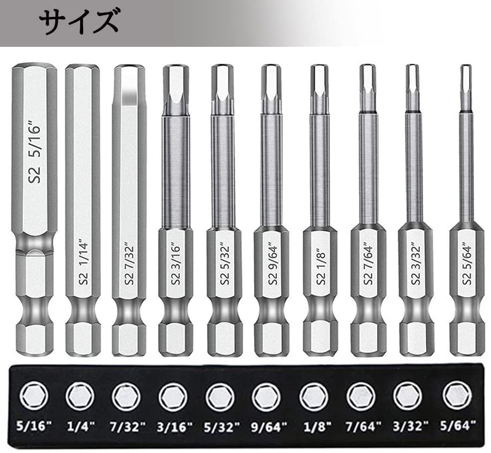 Bestgle Screwdriver Bit Hex Wrench Hex Hex Bit 60mm Hex Precision Magnetic Torx Screwdriver Repair Hexagon Bit Holder for Screw Tightening Impact and