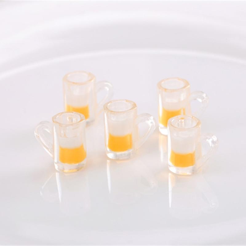 Resin Beer Glass Doll House Decor Miniatures Fairy Garden Decorations Kids Gift