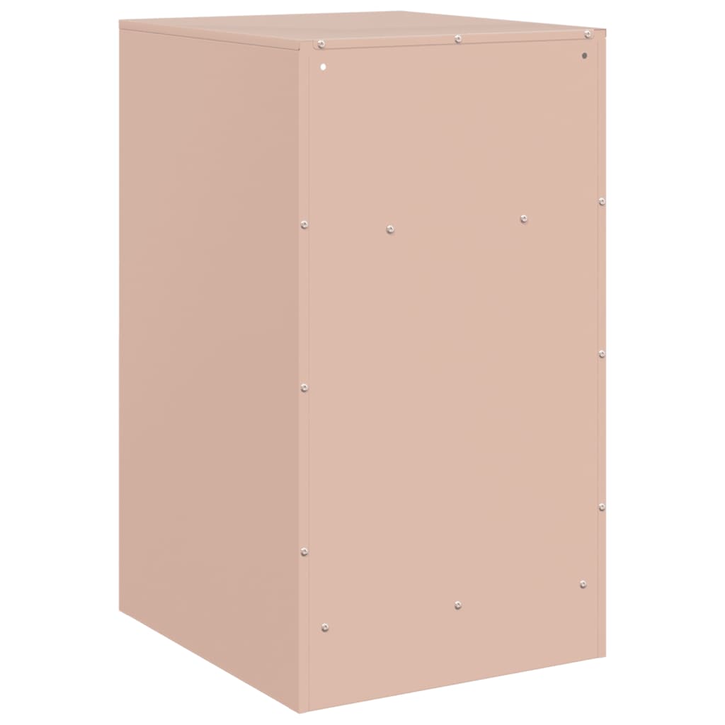 Pink Nightstand 34.5 x 39 x 62 cm Steel
