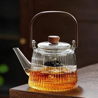 YIHUTEA Elegant Handle Glass Teapot