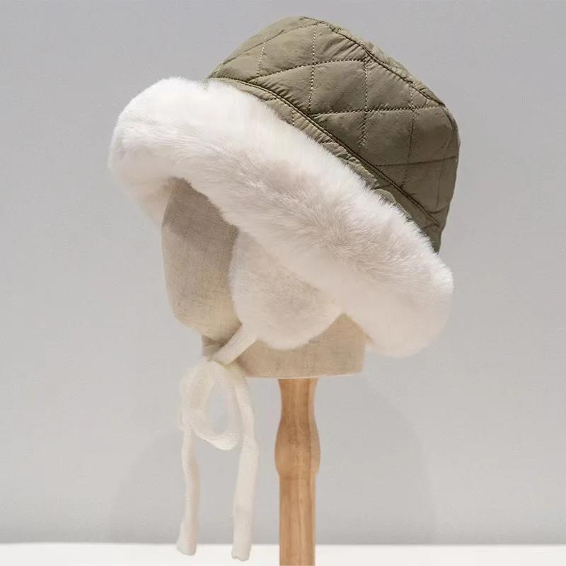 Men's and Women's Autumn and Winter Big Face Ear Protection Fisherman Hats, Thick Basin Hats, Windproof, Warm and Comfortable