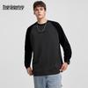 Mark Huafei Men's Trendy Retro Color-Block Long Sleeve T-Shirt