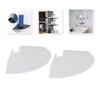 2pcs Wall Mount Floating Corner Shelves Quarter Round Hanging Corner Shelves for Bedrooms Living Rooms Shower Room