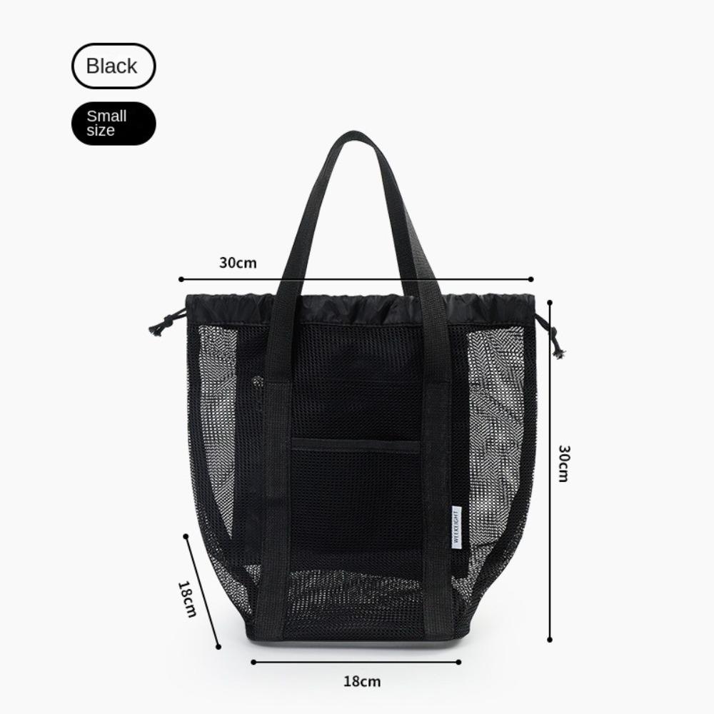 New Portable Handbag Mesh Large Capacity Mesh Wash Bag Simple Useful Bath Bag Outdoor Extra Large