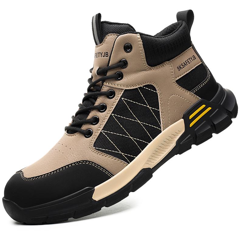

New Work Safety Shoes Men Anti-smash Anti-puncture Work Sneakers Steel Toe Shoes Outdoor Hiking Boots Indestructible Shoes 37
