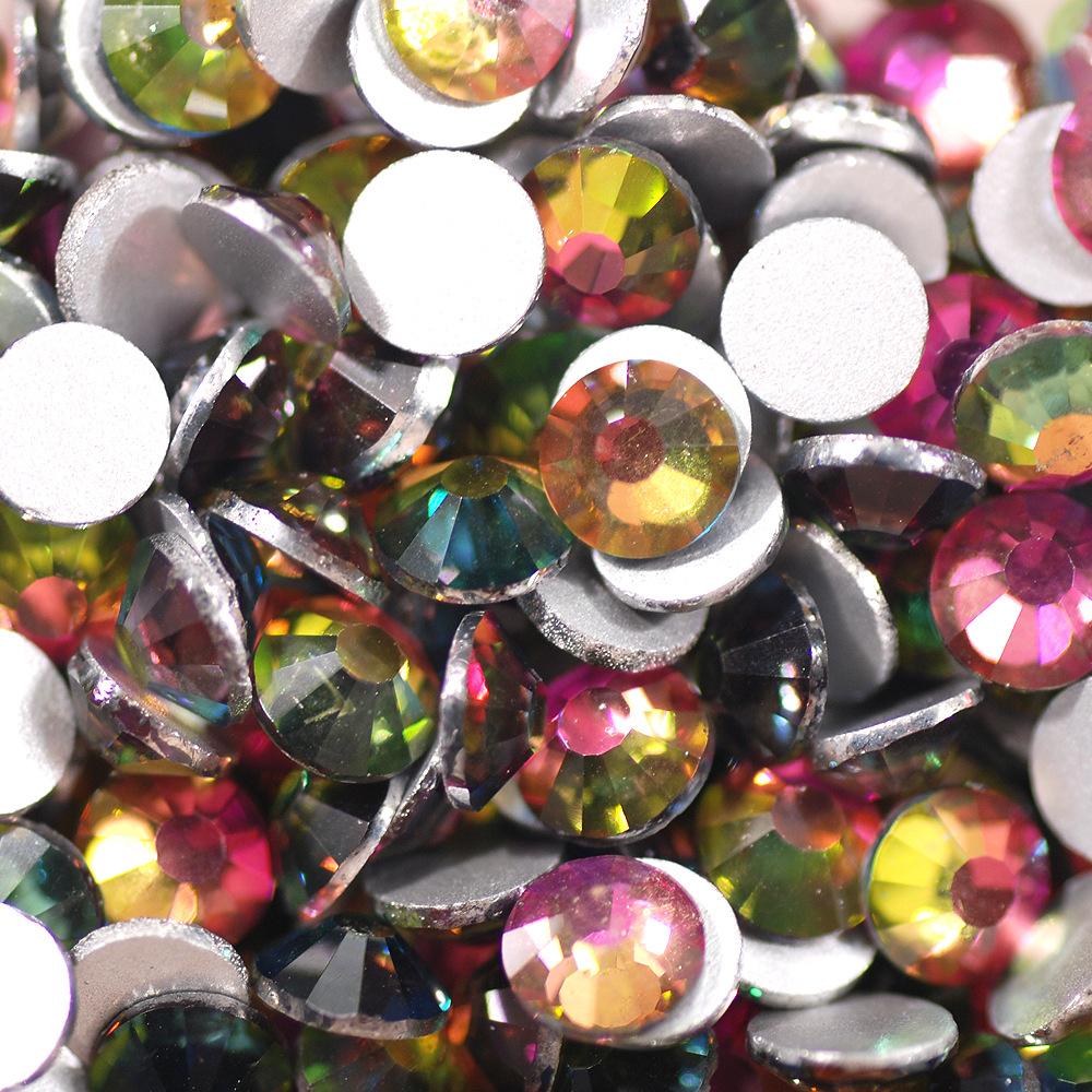 Super Flash Crystal Colored Diamond Nail Glass Diamond, Guomao Flat Bottom A Diamond, Mobile Phone Case Diy Filling Accessories.