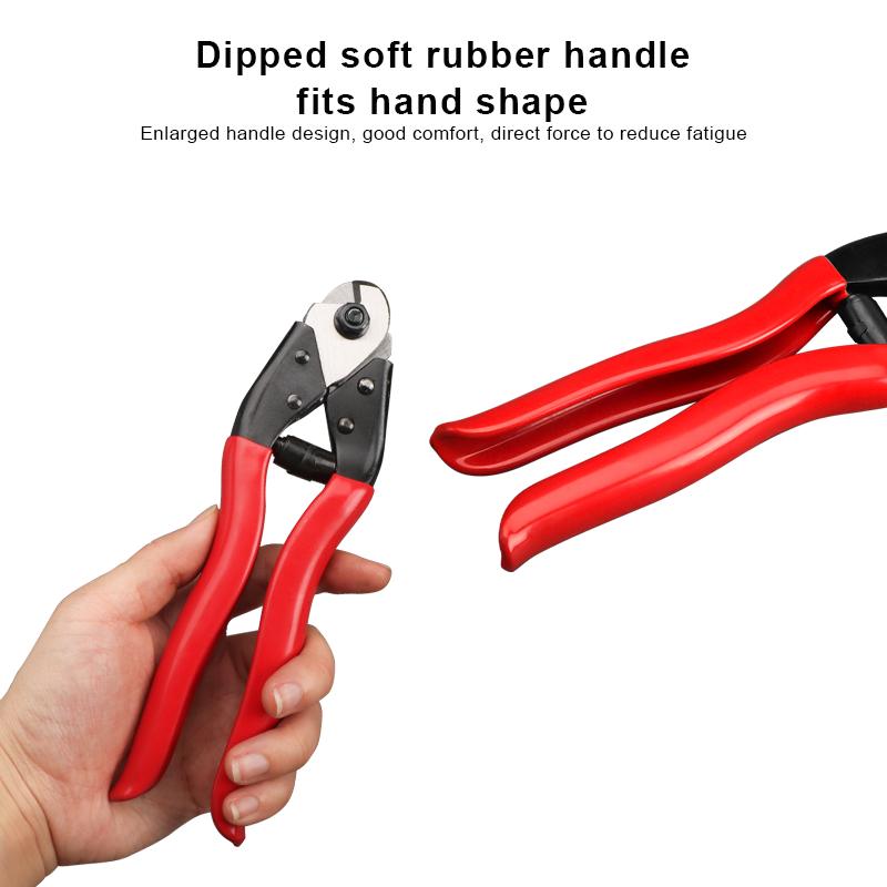 Řezačka kabelů řadicí páky na kolo, multifunkční svorka na hadici kola, řezačka vnitřních kabelů, kleště na brzdové hadice na kole