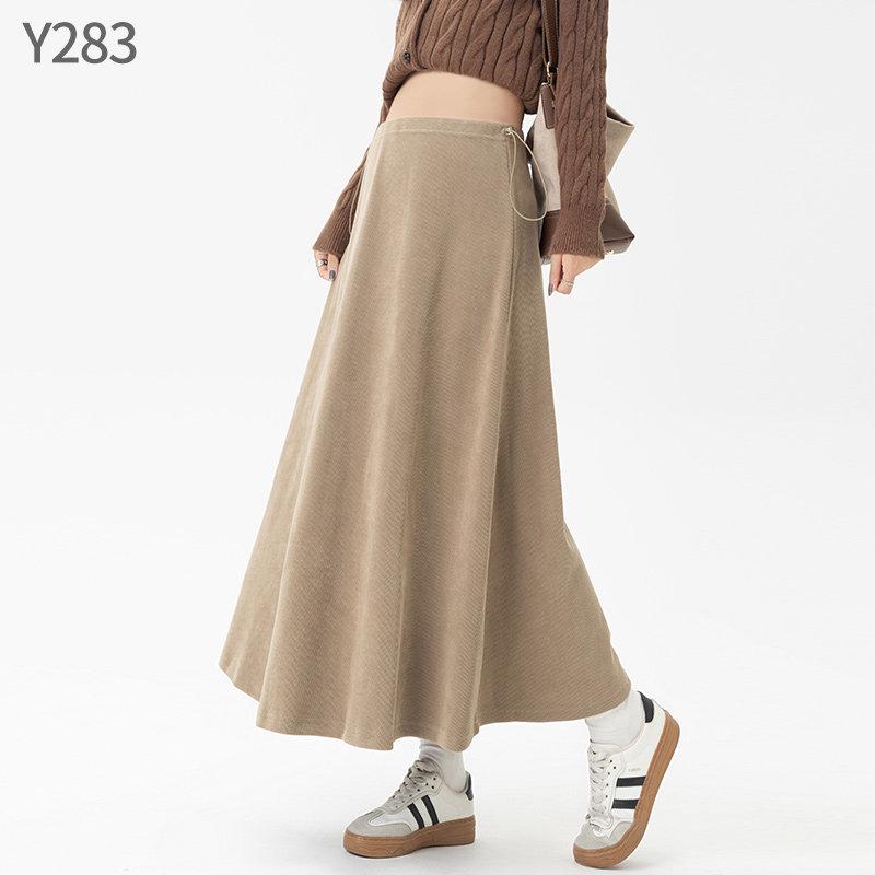 

Spring/Summer Plus Size A-line Pleated Maternity Skirt - Mid-length for Pregnancy Large [Suitable for 110-135 lbs]