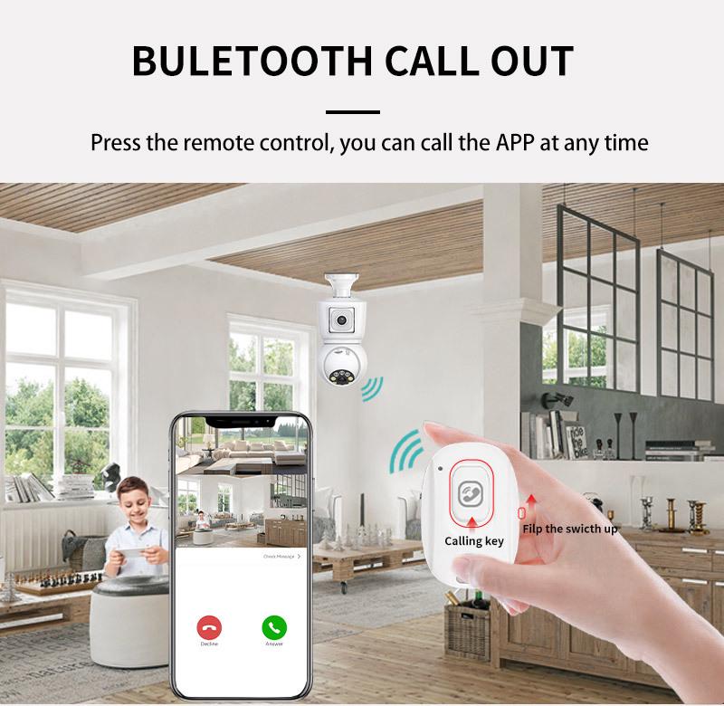 ICSEE HD Wireless Light Bulb Camera 6MP with Dual Light Night Vision and Mobile Remote Control