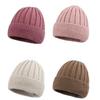 Autumn and Winter New Solid Color Knitted Hat Unisex Warm Ear Protection Wool Hat Versatile Fashion Cold Hat