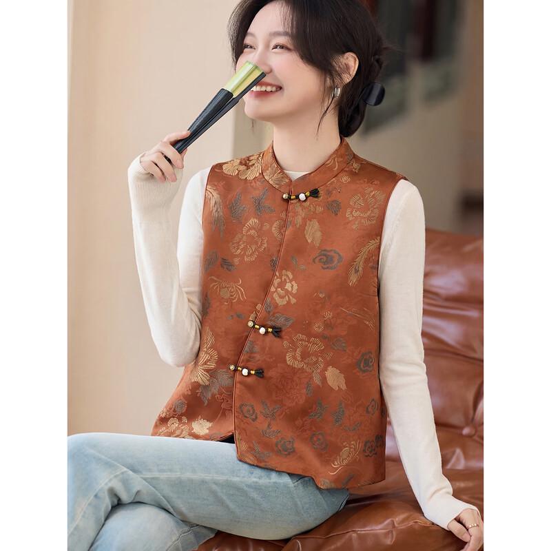 Women s Retro Chinese Style Button-Knot Vest 2XL