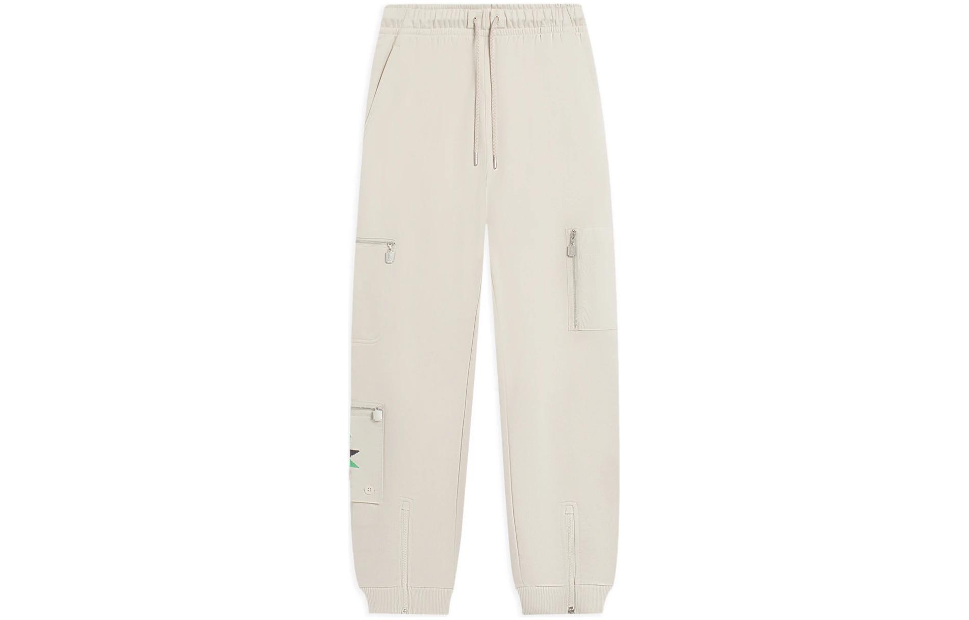 Li Ning China Li Ning Cargo Pants Men s Oats Gray Moderate AKLSC89-1 L
