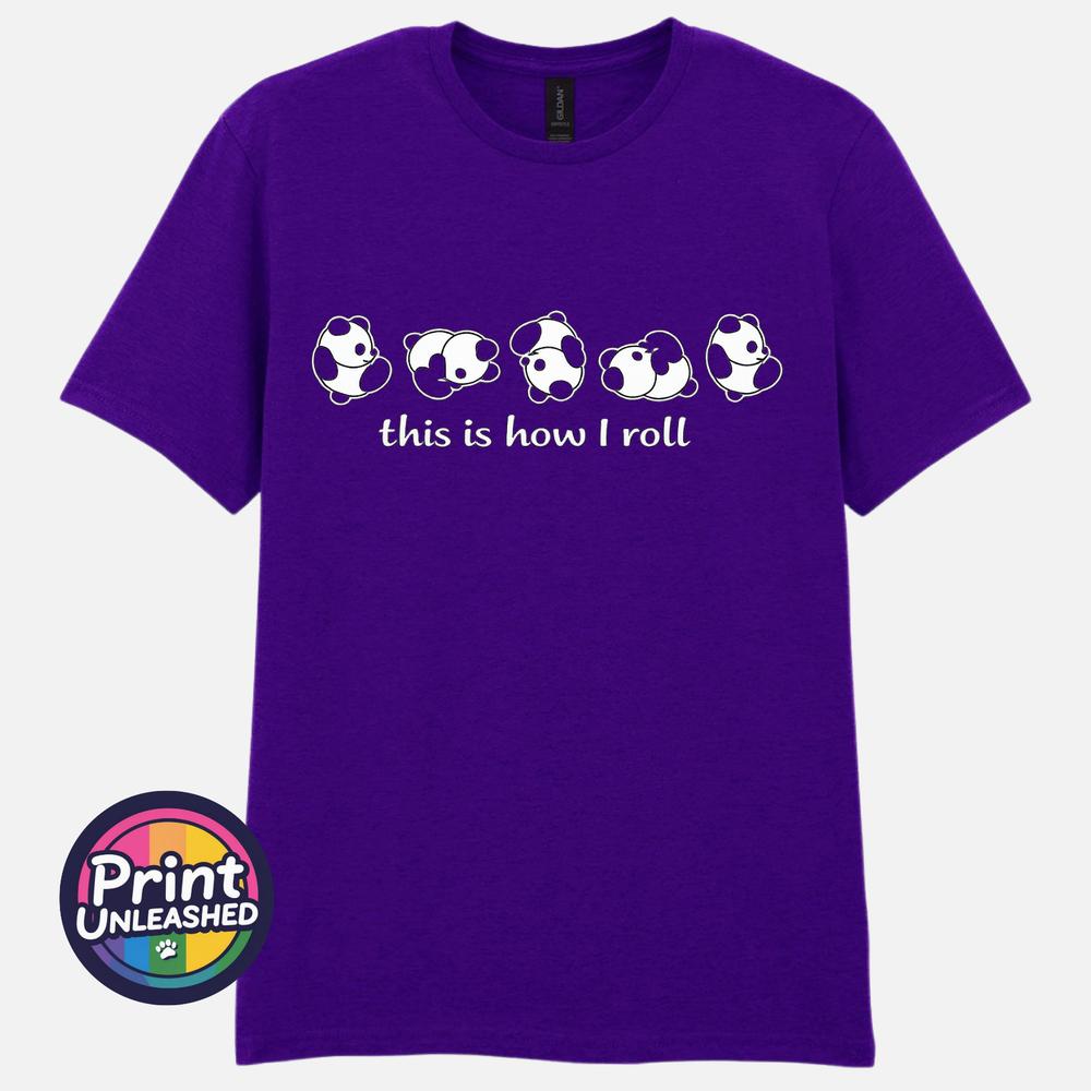 Funny Panda TShirt This Is How I Roll Cute Humour Slogan Tee Unisex S2XL