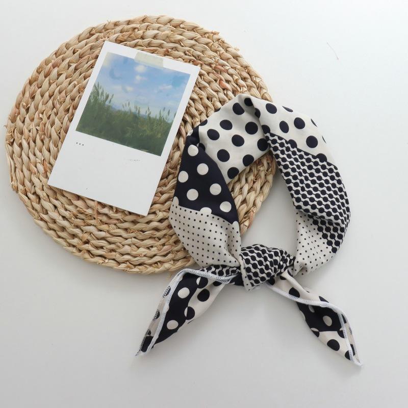 Korean Style Cotton New Small Silk Scarf Women's All-Match Decorative Small Square Towel Temperament Trend Headcloth Headband