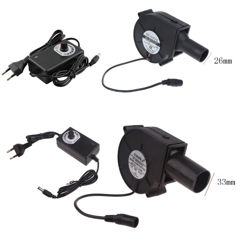 EU/US Zástrčka BBQ Ventilátor 12V 1.2A 4300RPM Dmychadlo pro Grilování Piknik Kempování Oheň Podpalovač Dřevěného Uhlí Nástroj na Vaření Kempování