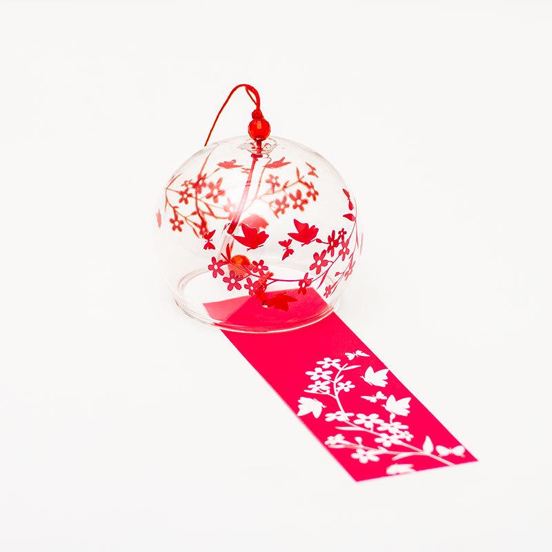Wind Blossom Cherry Glass Chime Japanese Home Decor Ornament Birthday Gift