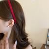 Hongkong-Stil Retro rotes Satin dünnes Stirnband einfaches Temperament hohes Schädel-Oberkopf-Stirnband Französisches Pendler-Haarschmuck