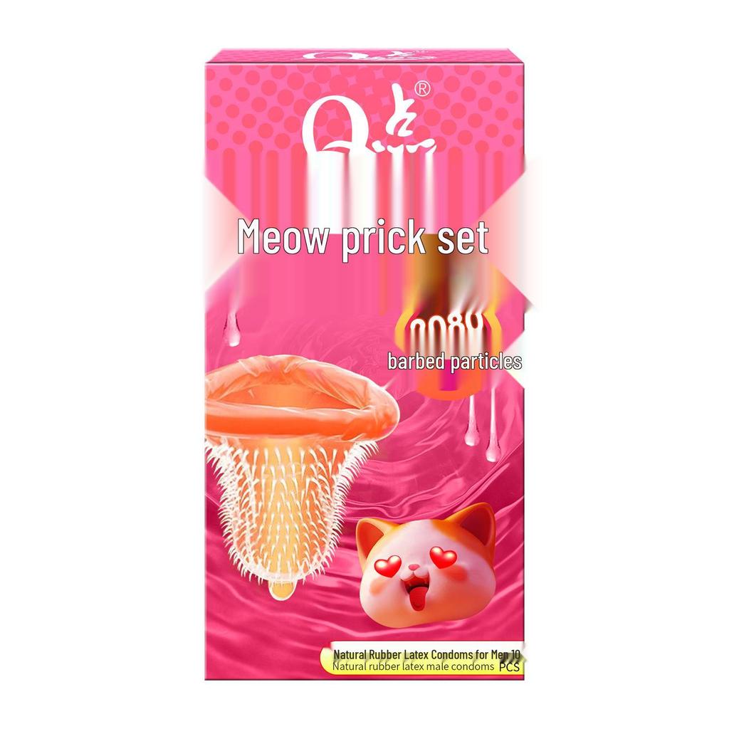 Q-point Hyaluronic Acid 001 Large Particle Delay Condoms - Long-lasting Contraceptives for Adults