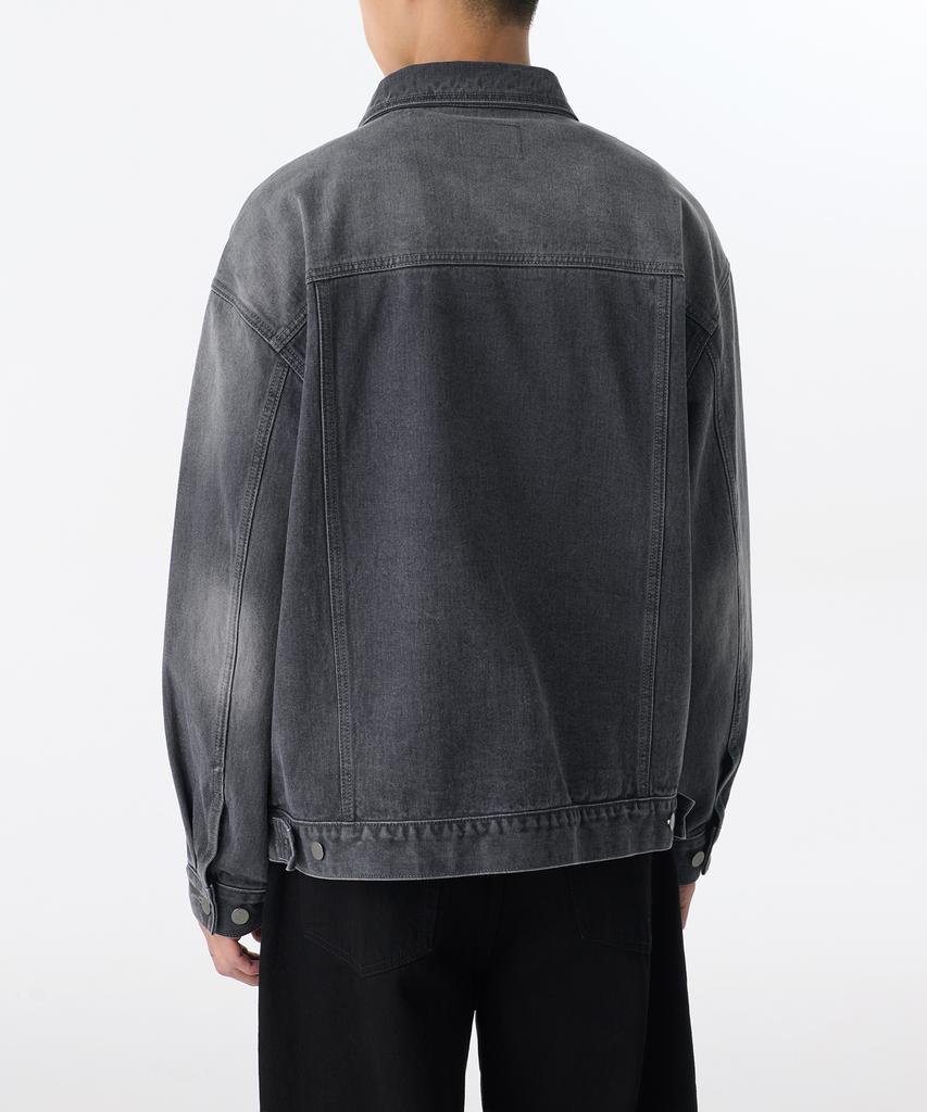 Musinsa Standard Pigment Oversized Denim Trucker Jacket [Charcoal Grey]