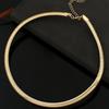 1pc Titanium Steel Exaggerated Threaded Elastic Metal Necklace Choker
