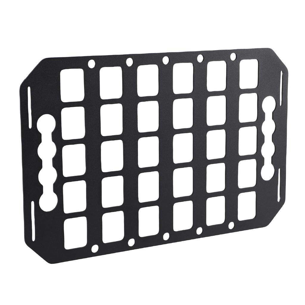 Truck Bed Molle Panel Rack 12.5x8x0.08in Aluminum L Track Molle Panel Organizer for Cars SUVs Pickup RVs