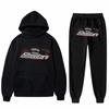 Conjunto de sudadera con capucha bordada y pantalones de manga larga de felpa para niños