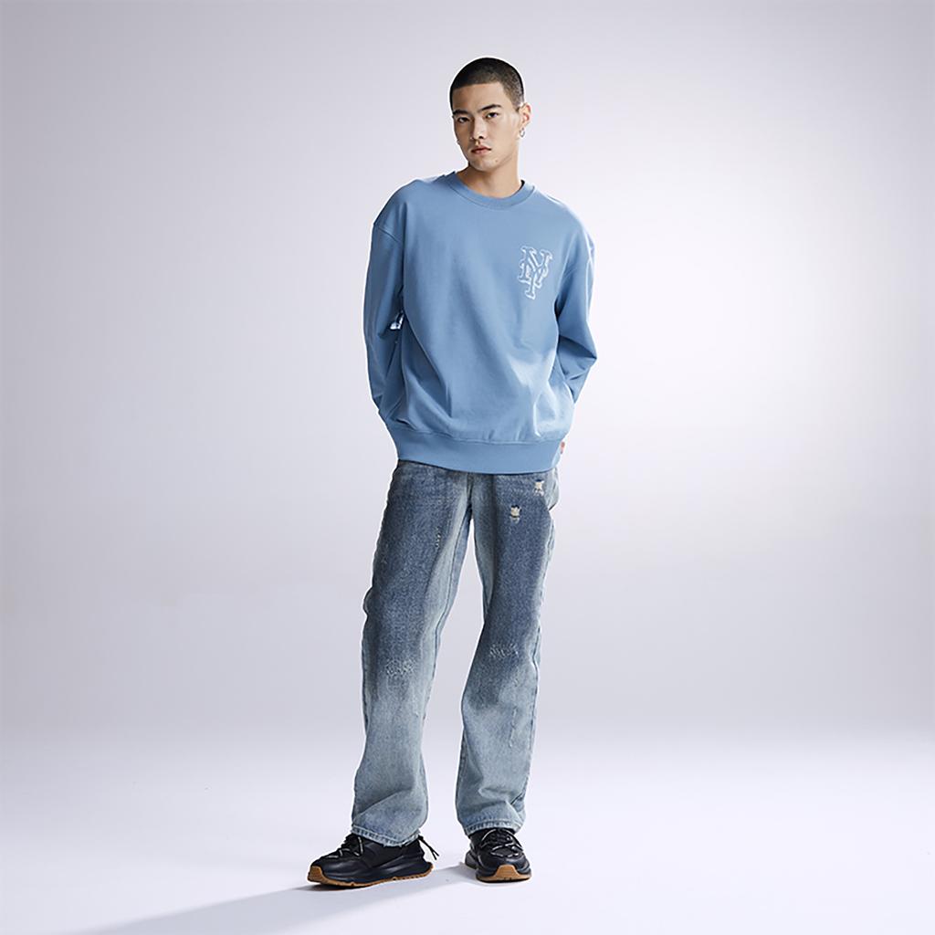 New MLB Sweatshirts Unisex Sky Blue 3AMTB0434-09BLP