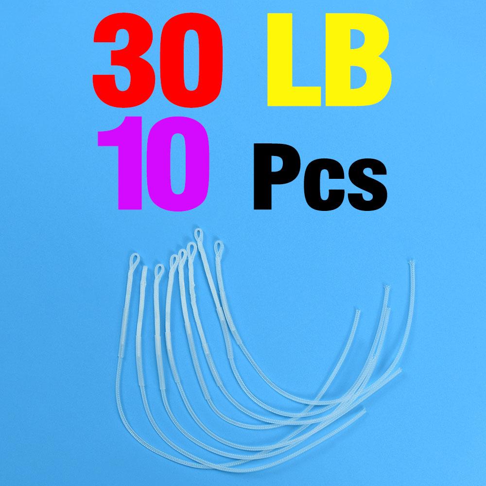 MNFT 10Pcs High Strength Fly Fishing Line Loop Connector 20LB/30LB/50LB Nylon Braided Leader Loops For Fly Line