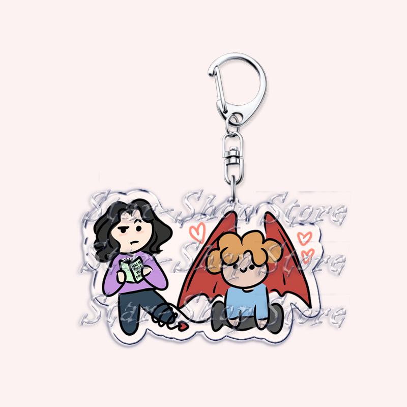 

Carry on Rainbow Simon Baz Keychains for Accessories Bag Manga Simon Snow Rainbow Rowell Keyring Key Chain Jewelry Fans Gifts