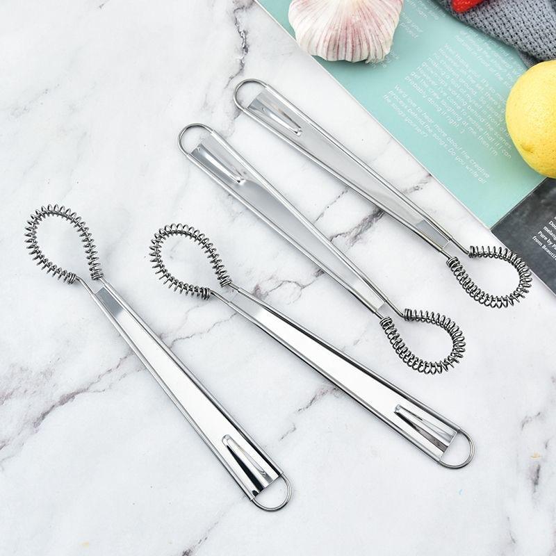 Stainless Steel Manual Egg Beater, Honey Cream Flat Mixer, Spring Coil Kitchen Small Tool