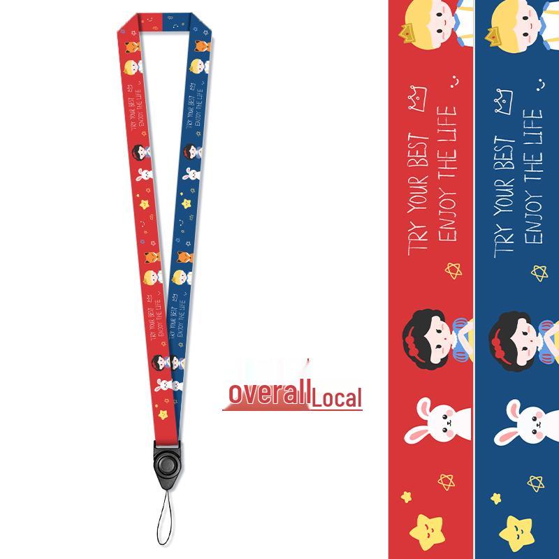 Lanyard Nero Multifunzionale Personalizzato Creativo con Porta Badge Separato per Badge Identificativi dei Dipendenti.