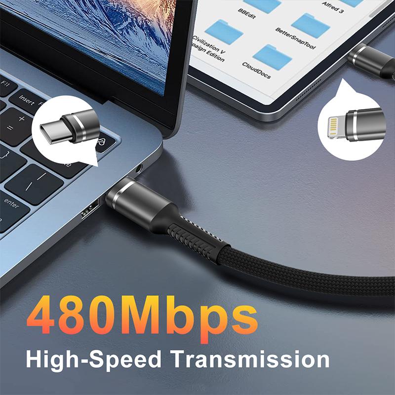 Fast Charging Lightning Cable PD MFI USB C to Lightning Wire for 14 13 12 11 Pro Max 6 7 8 Plus SE Nylon Braided 20W Line