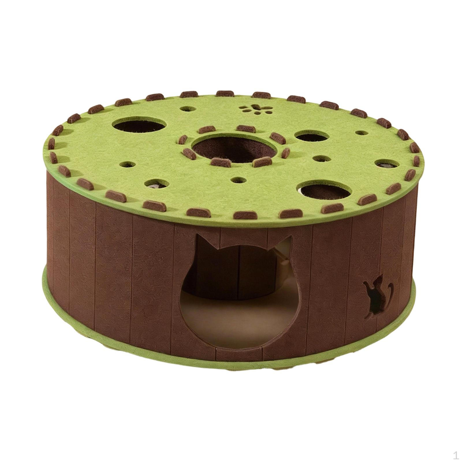 

Pet Cat Tunnel Bed Activity Center Comfortable Warm Kitten Tube Nest for Bunny Small Medium зелений