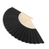 Folding Hand Fan 21cm Blank Silk Fabric Bamboo Folded Hand Fan for Wedding Daily Use