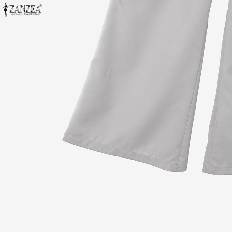 ZANZEA Women Long Sleeve Cardigan Blazer and Pants Casual Two Piece Suit Sets