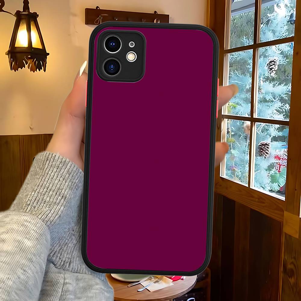 Popular Classic Solid Color For IPhone 11 12 13 14 15 16 Pro Max Plus Matte Translucent Phone Cover