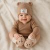 2Pcs/Set Warm Baby Hat Socks Set Soft Infant Cap Socks Cute Baby Turban Socks  Autumn Winter