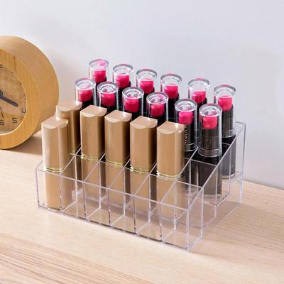 24 Grids Lippenstift Halter Transparent Sichtbar Klar Kosmetik Make-Up Organizer Container Schlafzimmer Lagerung Box Display Rack Fall