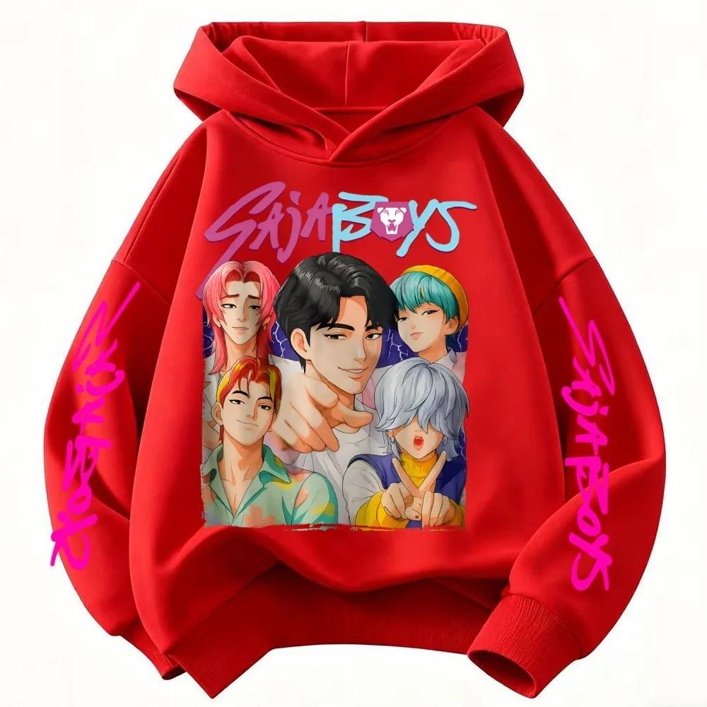 Girls' and Boys' Fashion Hunter Girls Group Hooded Sweatshirt Autumn/Winter Kids' Loose-Fit Casual Sweatshirt