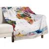 Map Throw Blanket Decorative Sofas Plaid On the Sofa Warm Winter Blankets For Baby Blankets
