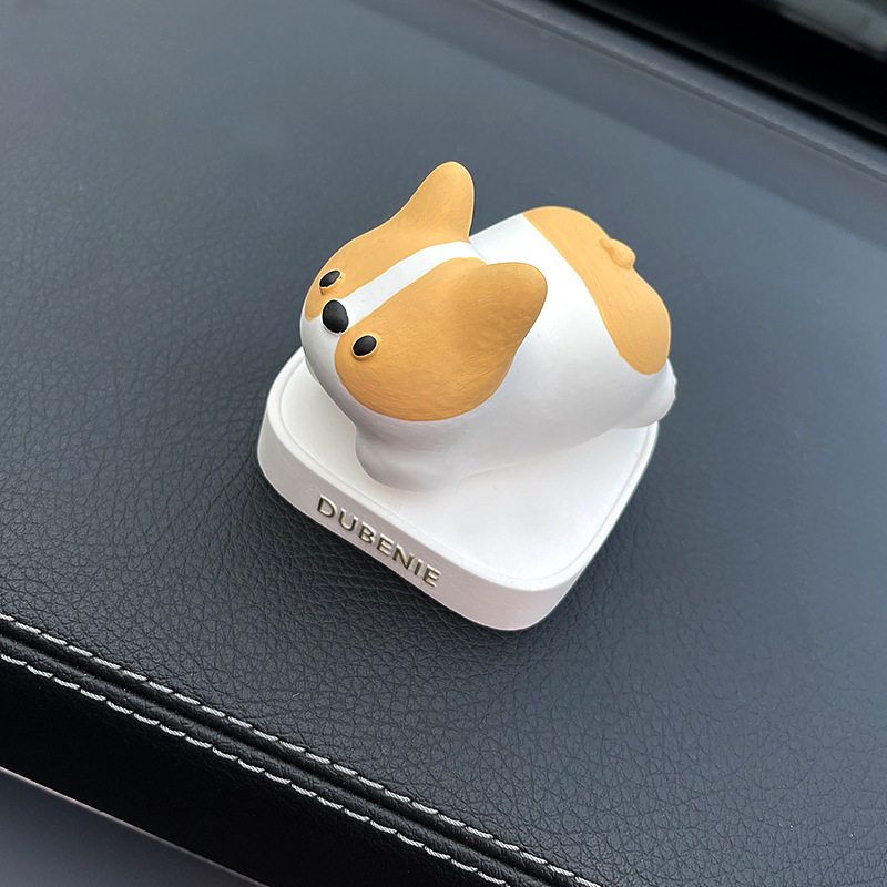 

Creative Corgi Dog Car Air Freshener Ornament, Car Dashboard Perfume Decoration, In-Car Fragrance Diffuser Stone Gift Corgi Figurine