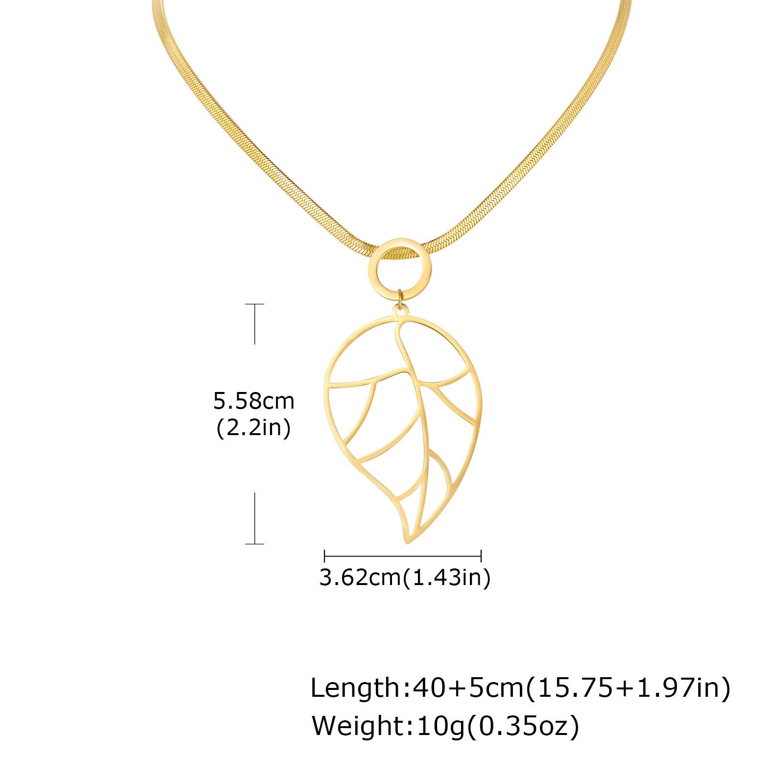 Choker Stainless Steel Personality Exaggerated Large Pendant Leopard Print Leather Rope Snake Chain Necklace Female Jewelry Nc-2693