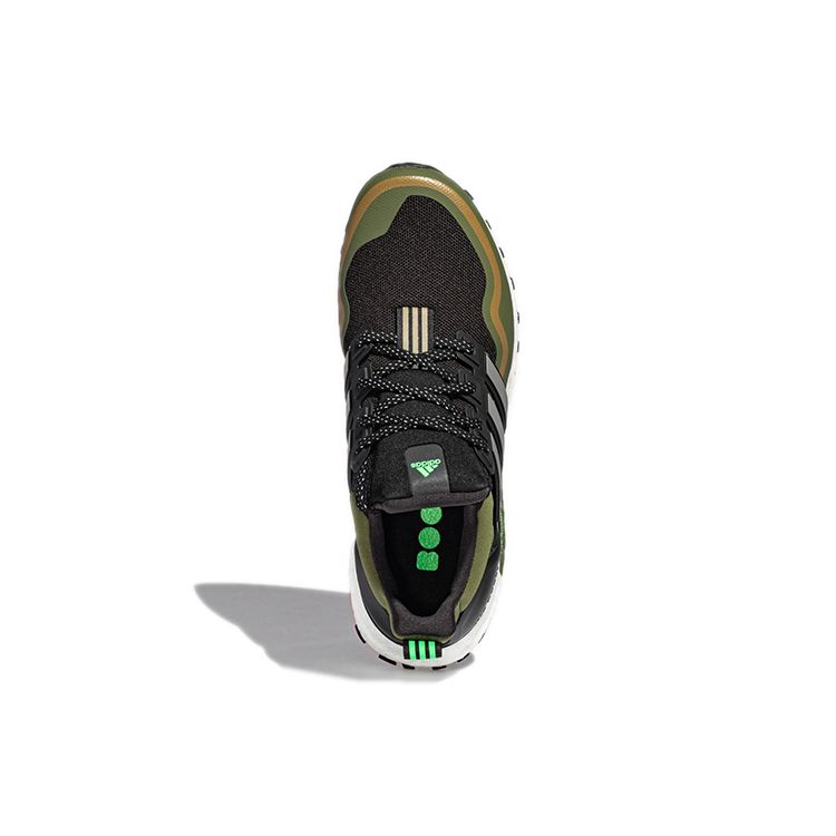 Adidas Ult Anti-Twist Comfortable Fabric Non-Slip Wear-Resistant Mid-Top Trail Running Shoes Unisex Running Shoes Black Green GY6311