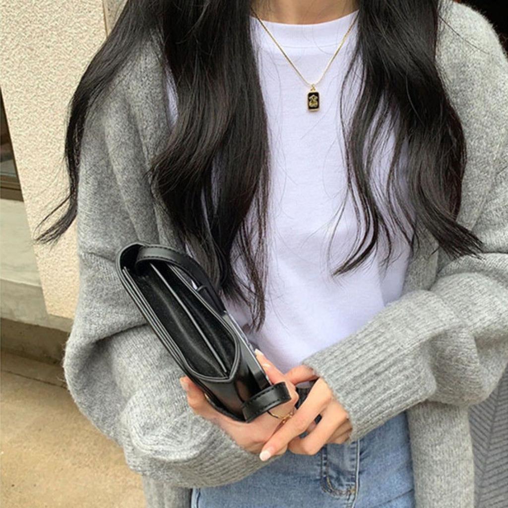 Fortykket høst- og vinterkåpe i strikket genser for kvinner, løstsittende og allsidig basisplagg, langermet strikket cardigan, jakke i middels lengde